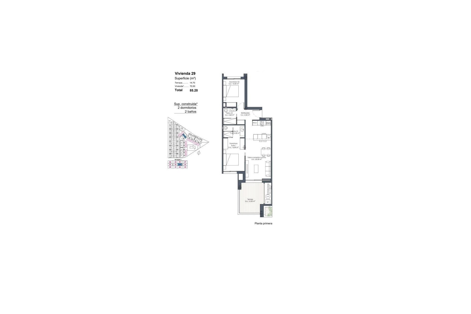New Build - Apartment / flat - Los Alcazares - Serena Golf
