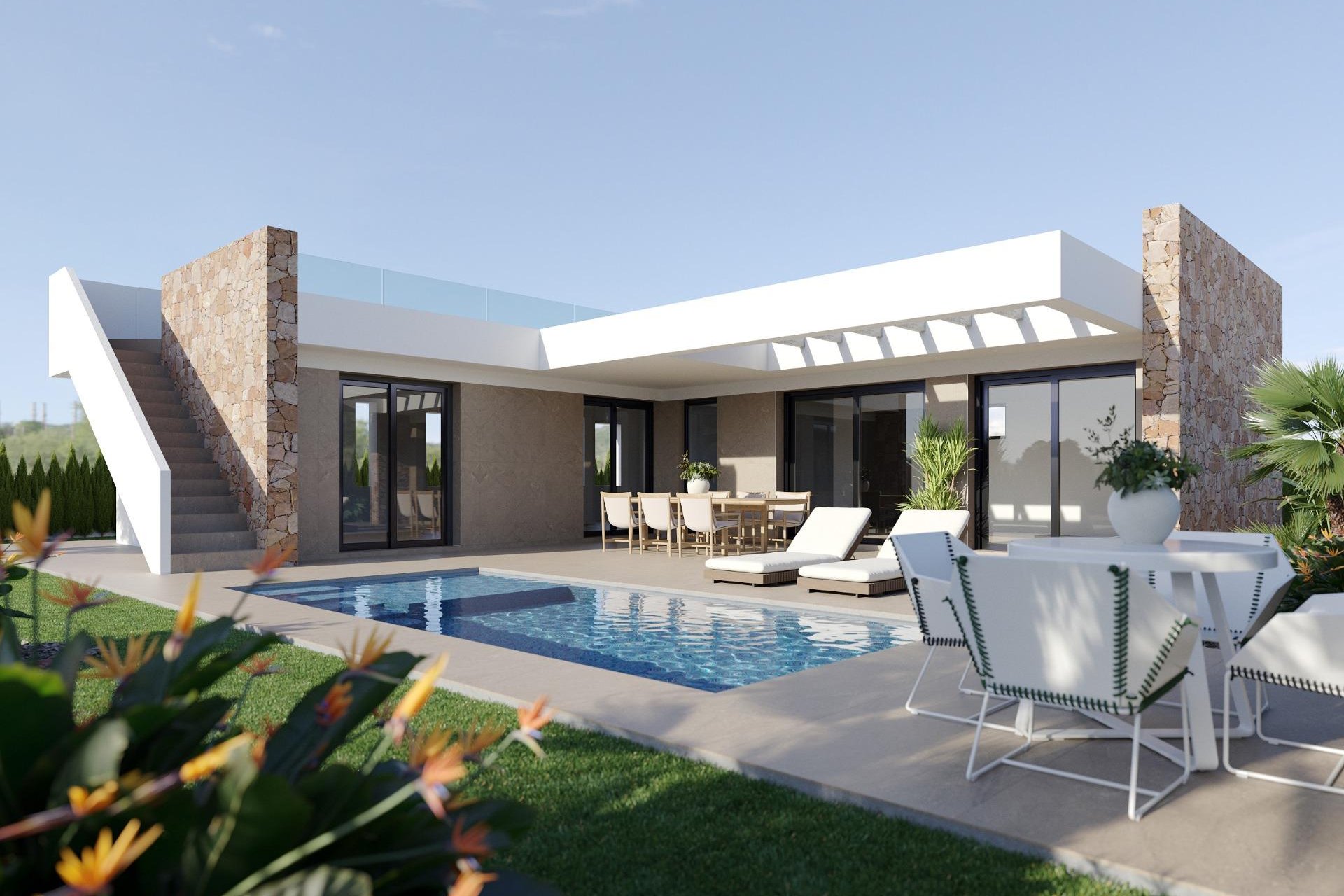 Obra nueva - Villa - Fuente Álamo - Hacienda del Alamo