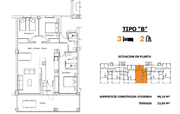 New Build - Apartment / flat - San Miguel de Salinas - Pueblo