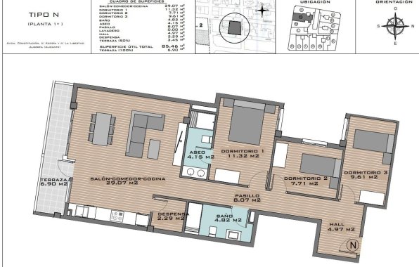 New Build - Apartment / flat - Algorfa - Pueblo