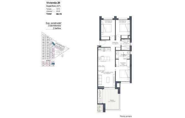 New Build - Apartment / flat - Los Alcazares - Serena Golf