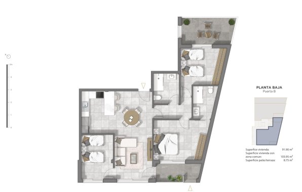 New Build - Apartment / flat - Guardamar del Segura - Pueblo